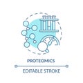 Proteomics turquoise concept icon Royalty Free Stock Photo