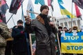 Protest Action `Stop Putin - Stop War` at the Independence Square in Kyiv Royalty Free Stock Photo