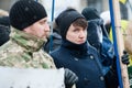 Protest Action `Stop Putin - Stop War` at the Independence Square in Kyiv Royalty Free Stock Photo