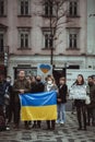 Protest action in support of Ukraine Royalty Free Stock Photo