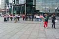 Protest activists Animal Protection Society of Berlin against the use of wild animals in the circus