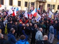 Protest agains migrants in capital town of Czech Republic Prague