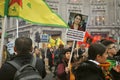 Protest against Erdogan and the war crimes against Syria and the Kurds Royalty Free Stock Photo