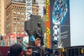 Protest Against Global Warming. Times Square, NYC Royalty Free Stock Photo