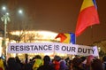 Protest against the government in Bucharest