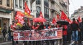 Protest against Macron French government string of reforms peopl