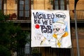 Protest against pope, Barcelona