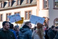 Protest against right wing AFD in Trier, demonstration for human rights, no discrimination and racism