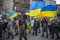 Protest against Russian Invasion of Ukraine in Montreal, Canada Royalty Free Stock Photo