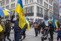 Protest against Russian Invasion of Ukraine in Montreal, Canada Royalty Free Stock Photo