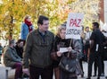 Protest against Syrian war, IS terrorism and islamophobia in Europe, at Madrid City center