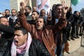 Protest against the U.S. Middle East peace plan in Gaza Strip