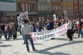 Protest against violence in Poland Royalty Free Stock Photo