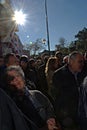 Protest in behalf of pensions 1 Royalty Free Stock Photo