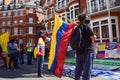 Protest at the Colombian Embassy in London, UK