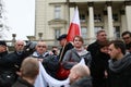 The protest Committee the Defense of Democracy(KOD), Poznan, Poland Royalty Free Stock Photo