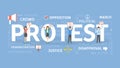 Protest concept illustration. Royalty Free Stock Photo
