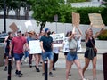 Protest in defiance of abortion ban Royalty Free Stock Photo