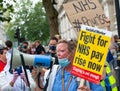 Protest demonstration by NHS nurses & key workers demanding a pay rise from the UK government.