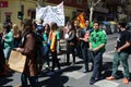 Protest demonstration of university students and college students in Alicante