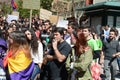 Protest demonstration of university students and college students in Alicante