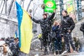 Protest on Euromaydan in Kiev against the president Yanukovych