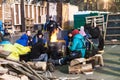 Protest on Euromaydan in Kiev against the president Yanukovych