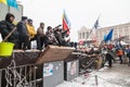 Protest on Euromaydan in Kiev against the president Yanukovych