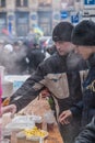 Protest on Euromaydan in Kiev against the president Yanukovych