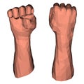 Protest fist for low poly illustrations