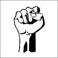 Protest freedom symbol fist vector