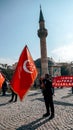 Protest in front of the Swedish Consulate in Izmir, Turkey