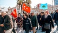 Protest in front of the Swedish Consulate in Izmir, Turkey