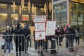 Protest in front of Trump Tower in Toronto. Royalty Free Stock Photo
