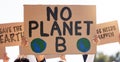 Protest, global warming and poster with a group of people outdoor at a rally or march for conservation. Climate change Royalty Free Stock Photo