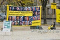 The protest by Greenpeace activists in Berlin Royalty Free Stock Photo