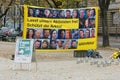 The protest by Greenpeace activists in Berlin Royalty Free Stock Photo
