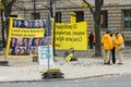 The protest by Greenpeace activists in Berlin Royalty Free Stock Photo