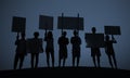 Protest Group Unity Crowd People Communication Concept Royalty Free Stock Photo