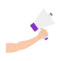 protest hand raise with megaphone for element design Royalty Free Stock Photo