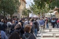 Protest in Heraklion for the deadly train accident.