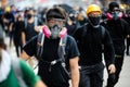 Protest hong kong 2019, police running against protester