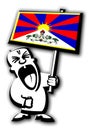 Protest man tibet Royalty Free Stock Photo