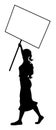 Protest Rally March Picket Sign Silhouette Person