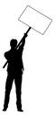 Protest Rally March Picket Sign Silhouette Person