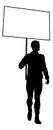 Protest Rally March Picket Sign Silhouette Person