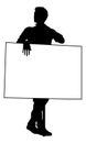 Protest Rally March Picket Sign Silhouette Person Royalty Free Stock Photo