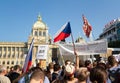 Protest for resignation and abdication of Andrej Babis, prime minister of the Czech Republic