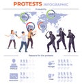 Protest Revolution Flat Infographic
