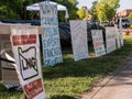 Protest signs make the case against LNG pipeline in Corvallis, O